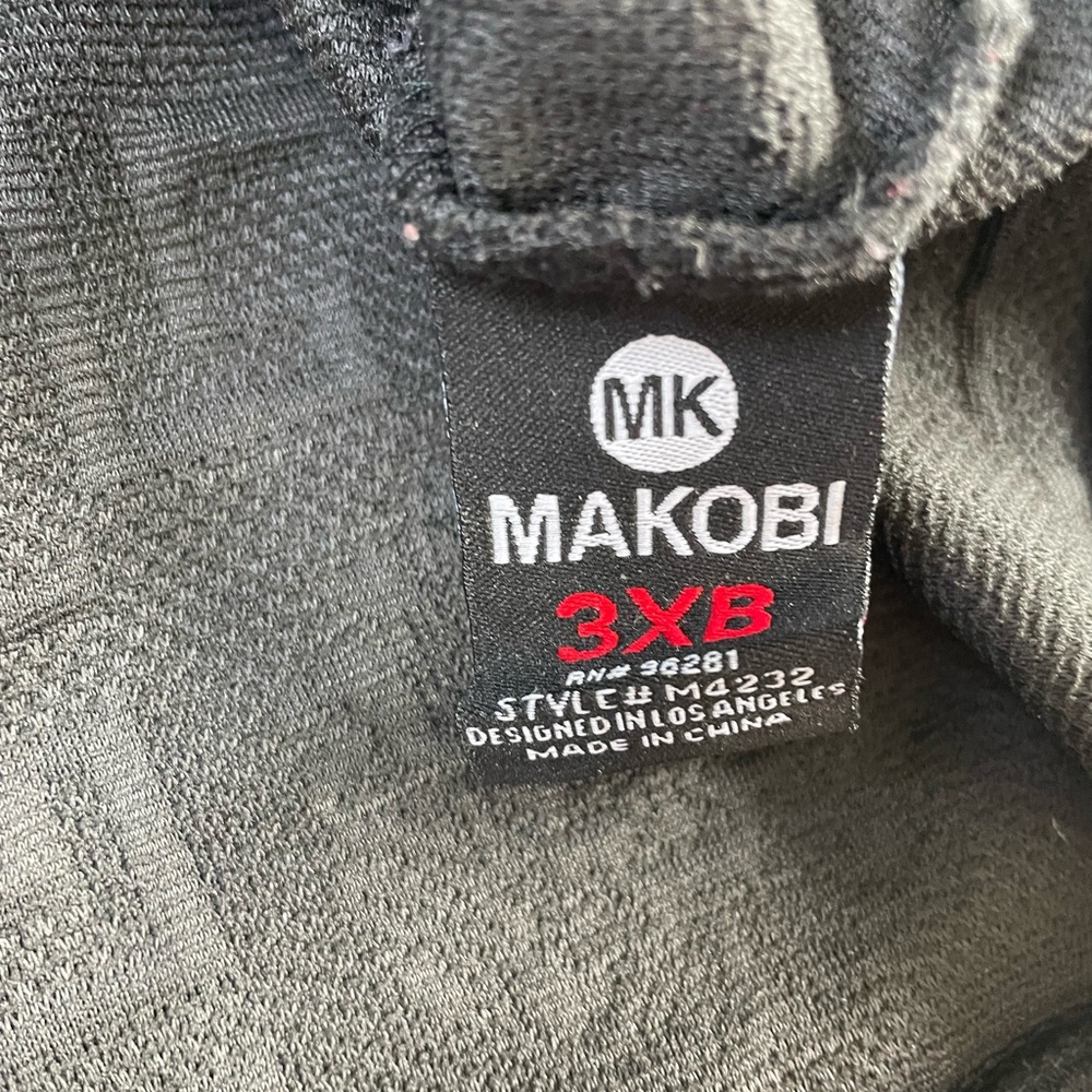 Makobi M4232 Bianchi Jacquard Crewneck Sweatshirt Size 3XL Black Embossed Print - Picture 7 of 14